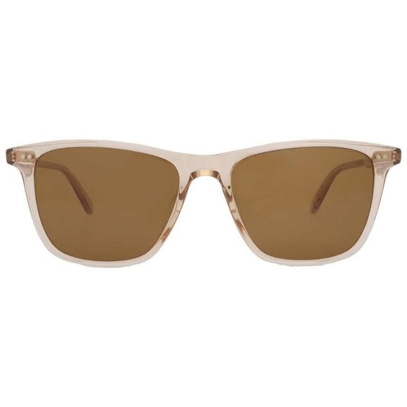 FX00535B Garrett Leight HAYES SUN Pure Brown Polarized Square Sunglasses 2141 BR - Picture 1 of 6